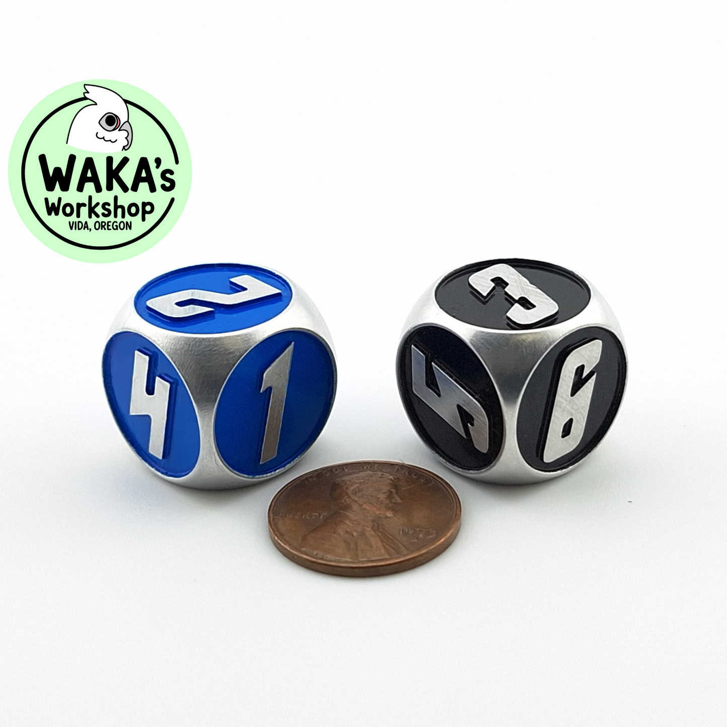 Star Space - 18mm Large Aluminum D6 Dice - CNC Machined