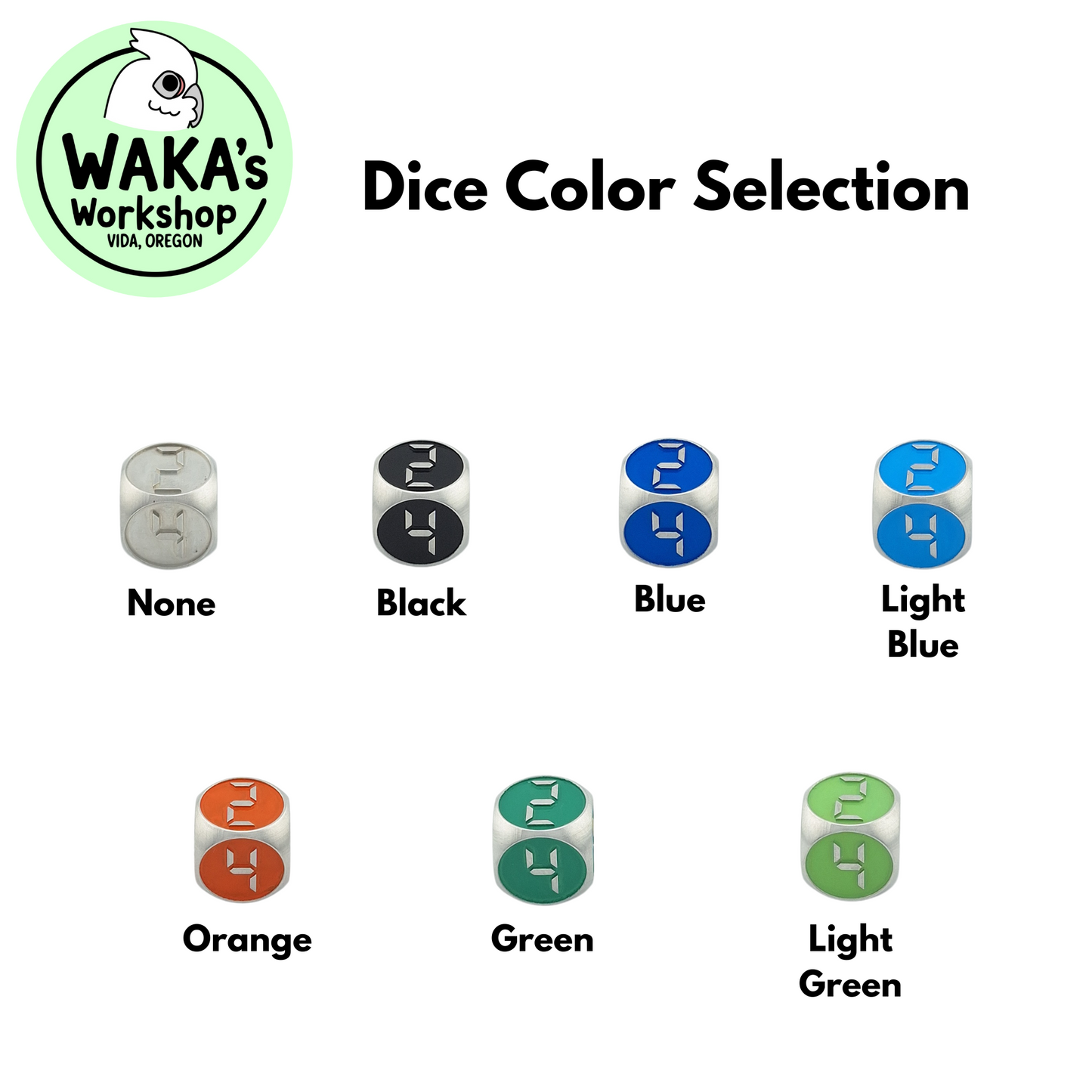 Digital - 18mm Large Aluminum D6 Dice - CNC Machined