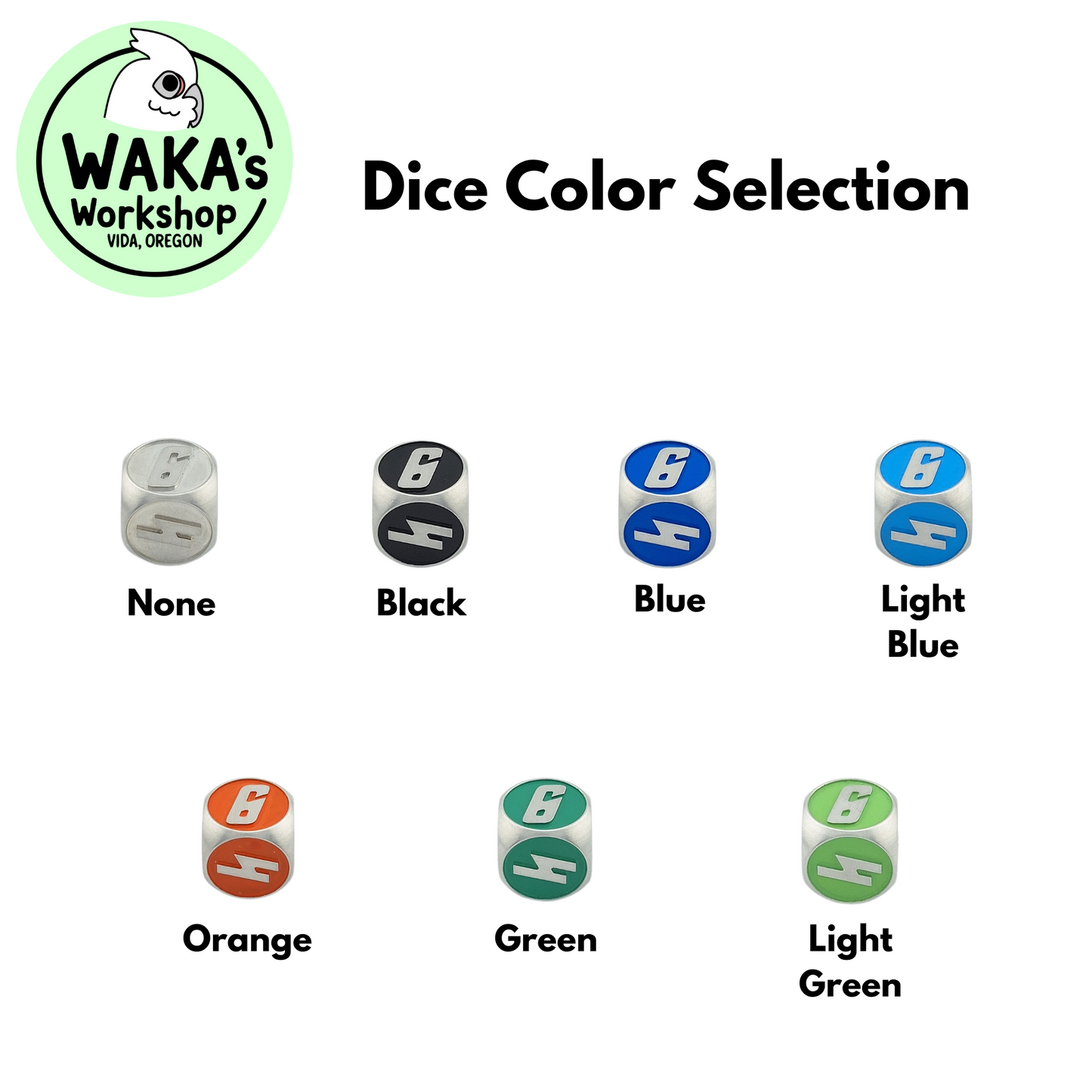 Star Space - 18mm Large Aluminum D6 Dice - CNC Machined