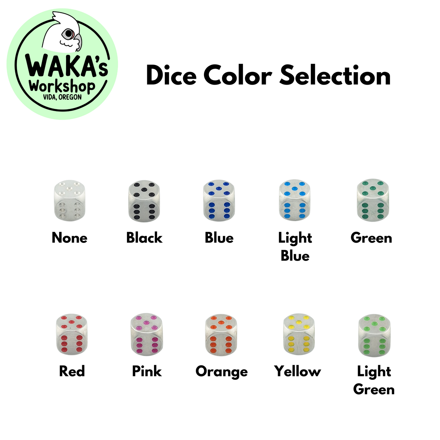 Standard 16mm Aluminum D6 Dice CNC Machined
