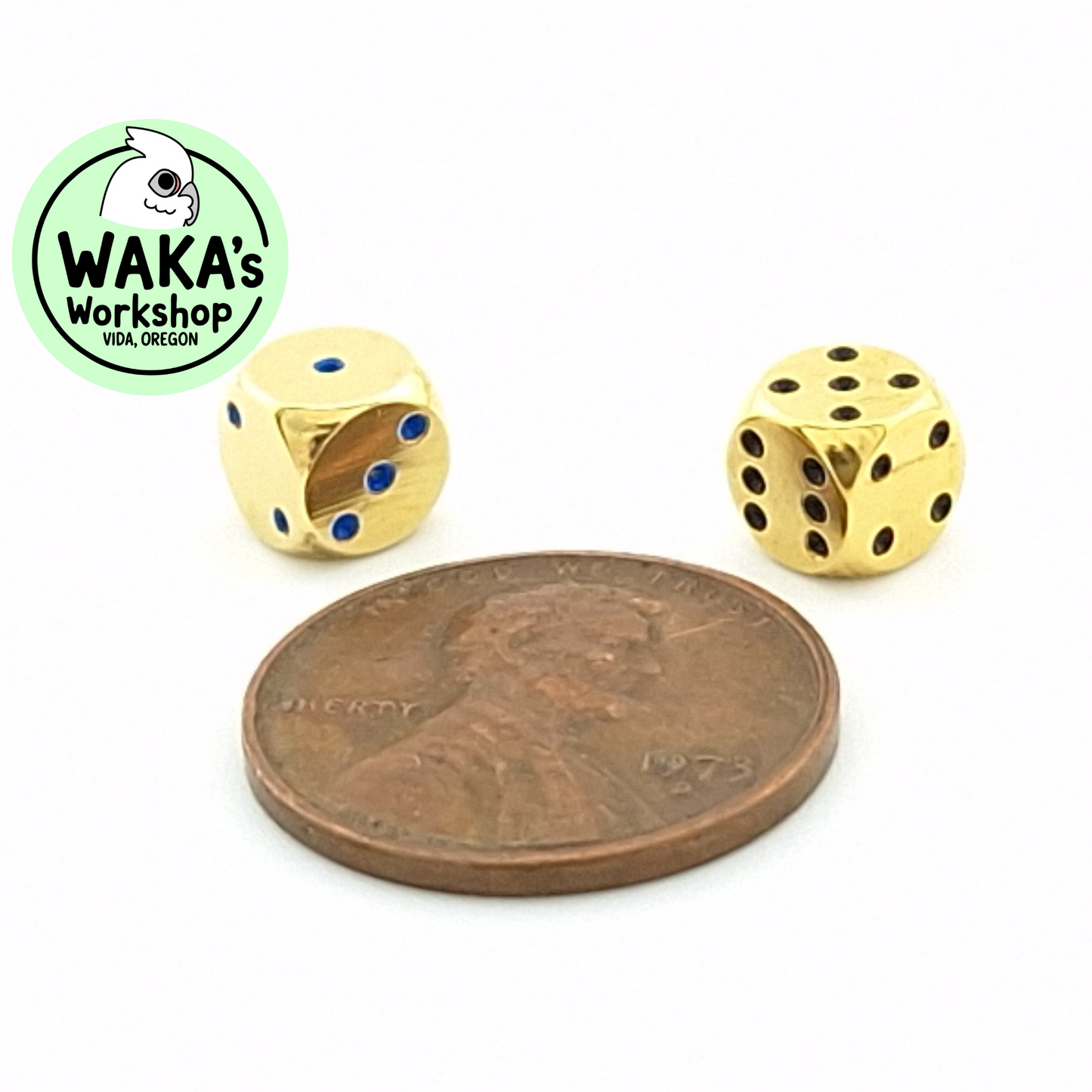 Micro 6mm Brass D6 Dice CNC Machined