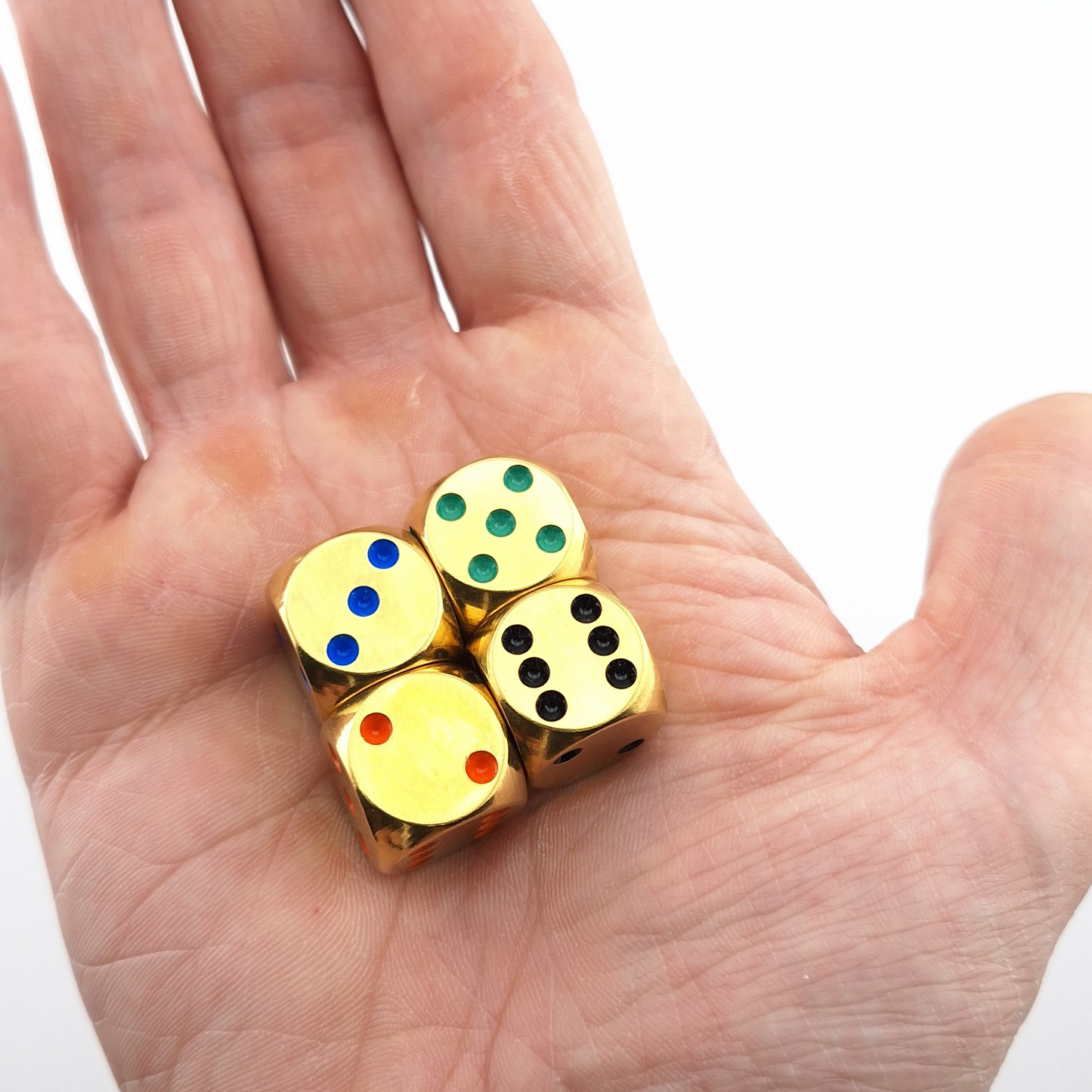 Standard 16mm Brass D6 Dice CNC Machined