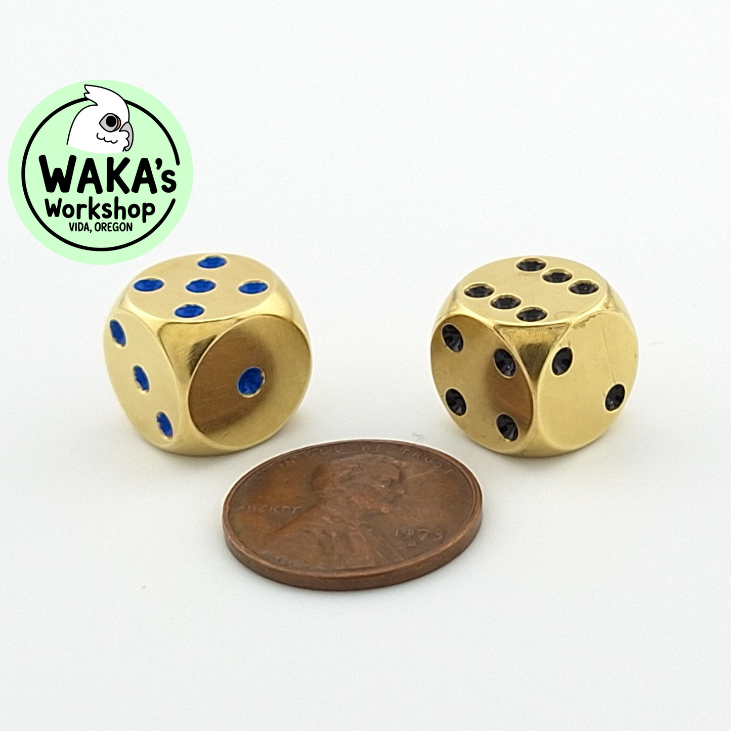 Mini 12mm Brass D6 Dice CNC Machined