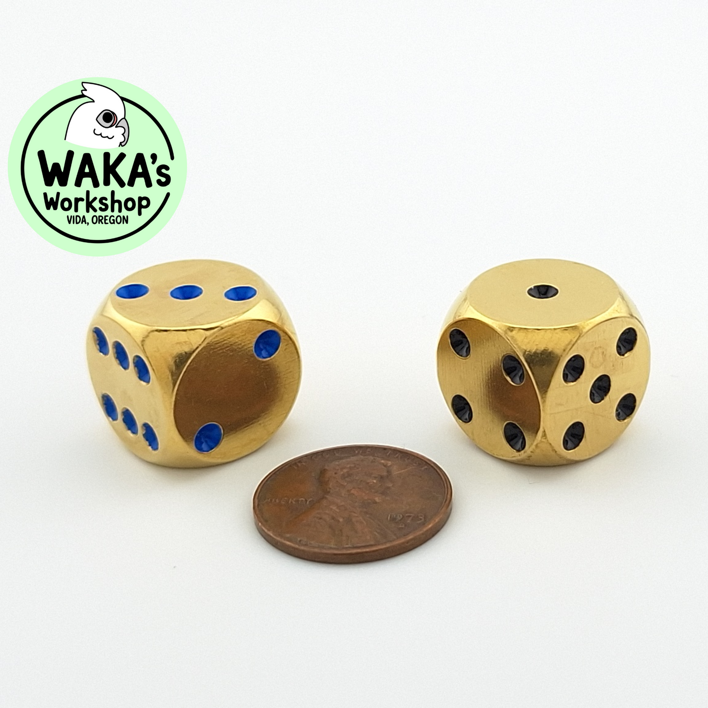 Standard 16mm Brass D6 Dice CNC Machined