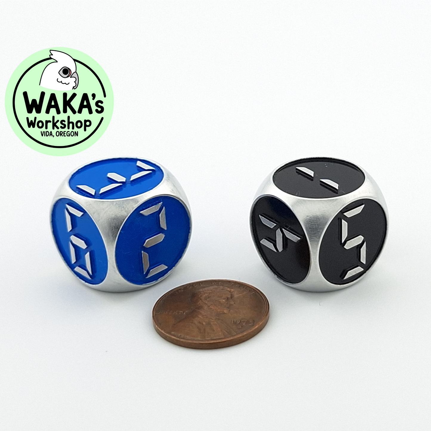 Digital - 18mm Large Aluminum D6 Dice - CNC Machined