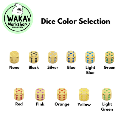 Mini 12mm Brass D6 Dice CNC Machined