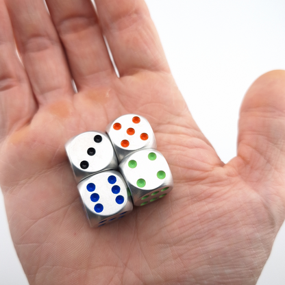 Standard 16mm Aluminum D6 Dice CNC Machined