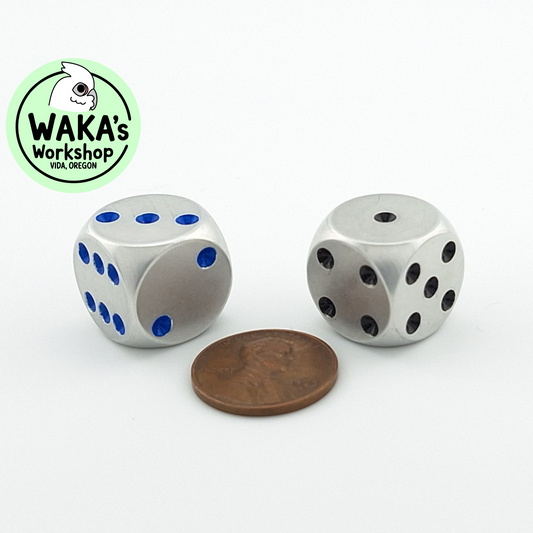 Standard 16mm Aluminum D6 Dice CNC Machined