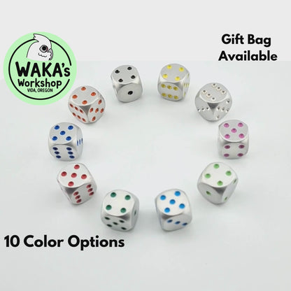 Mini 12mm Aluminum D6 Dice CNC Machined