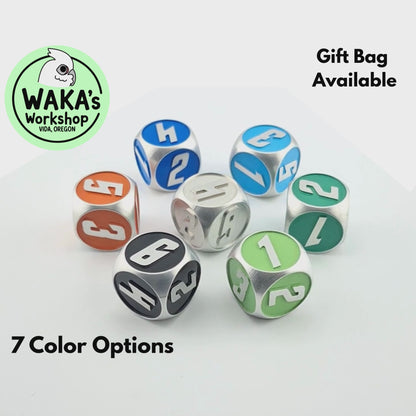 Star Space - 18mm Large Aluminum D6 Dice - CNC Machined